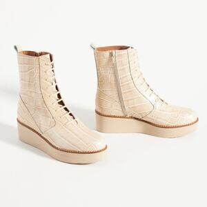 Anthropologie Lace-Up Platform Boots - New - Size 37 (EU)